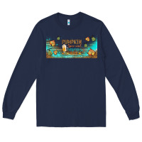 Navy pumpkin spice and everything nice libbey glass Long Sleeve Tee - BundleAndBundleShop