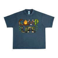 Midnight Navy camp life Urban Heavy Tee - BarkalooDesign
