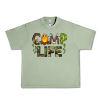 Oil Green camp life Urban Heavy Tee - BarkalooDesign