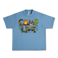 Pebble Blue camp life Urban Heavy Tee - BarkalooDesign