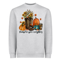 Heather Grey pumpkin spice everything Heavyweight Sweatshirt - RanaPortraitStore