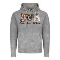 Cloud Rock peace love bull terrier Vintage Hoodie - RanaPortraitStore