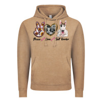 Vintage Coffee peace love bull terrier Vintage Hoodie - RanaPortraitStore