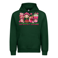 Forest Green cafecito y chisme with coffee cups Urban Hoodie - texasbilliewilder