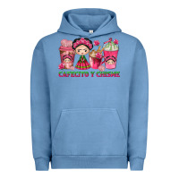 Pigment Pebble Blue cafecito y chisme with coffee cups Urban Hoodie - texasbilliewilder