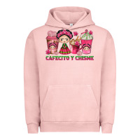 Pigment Salmon cafecito y chisme with coffee cups Urban Hoodie - texasbilliewilder