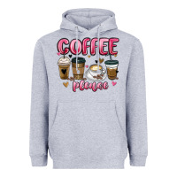 Heather Grey coffee please Heavyweight Hoodie - MaliasSmallBusiness