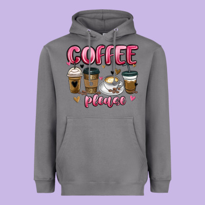 Coffee Please Heavyweight Hoodie Designed By Maliassmallbusiness