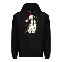 Black christmas shih tzu dog Premium Hoodie - LillyAllenDesigns