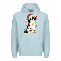 Blue Mist christmas shih tzu dog Premium Hoodie - LillyAllenDesigns
