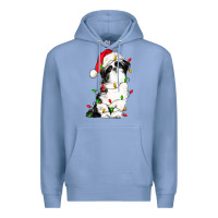 Colony Blue christmas shih tzu dog Premium Hoodie - LillyAllenDesigns