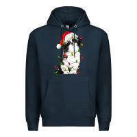 Navy christmas shih tzu dog Premium Hoodie - LillyAllenDesigns