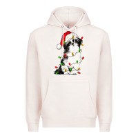 Pale Pink christmas shih tzu dog Premium Hoodie - LillyAllenDesigns