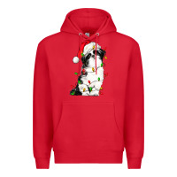 Red christmas shih tzu dog Premium Hoodie - LillyAllenDesigns