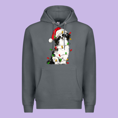 Christmas Shih Tzu Dog Premium Hoodie Designed By Lillyallendesigns