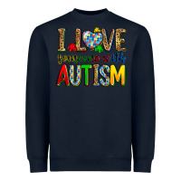 Navy i love someone with autism Heavyweight Sweatshirt - Zillion Design Studio