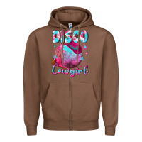 Chestnut disco cowgirl Zipper Hoodie - NancyCooperArtShop