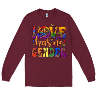 Burgundy love has no gender Long Sleeve Tee - JahusDesignShop
