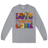 Heather Grey love has no gender Long Sleeve Tee - JahusDesignShop