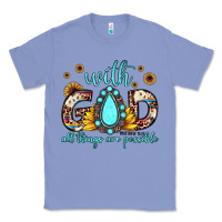 Colony Blue with god all things are possible matthew 19 26 Classic Tee - JahusDesignShop