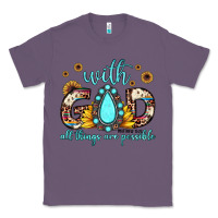 Lavender with god all things are possible matthew 19 26 Classic Tee - JahusDesignShop