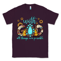 Plum with god all things are possible matthew 19 26 Classic Tee - JahusDesignShop