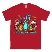 Red with god all things are possible matthew 19 26 Classic Tee - JahusDesignShop