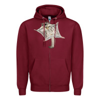 Burgundy sugar glider Zipper Hoodie - LillyAllenDesigns