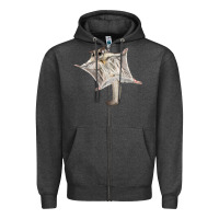 Charcoal Heather sugar glider Zipper Hoodie - LillyAllenDesigns