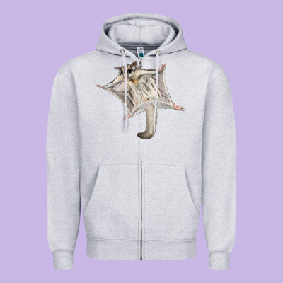 Sugar Glider Zipper Hoodie Designed By Lillyallendesigns