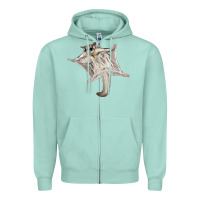 Seafoam sugar glider Zipper Hoodie - LillyAllenDesigns