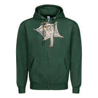 Sports Green sugar glider Zipper Hoodie - LillyAllenDesigns