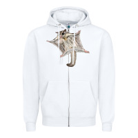 White sugar glider Zipper Hoodie - LillyAllenDesigns