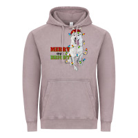 Vintage Zinc merry and bright white shepherd Vintage Hoodie - RanaPortraitStore