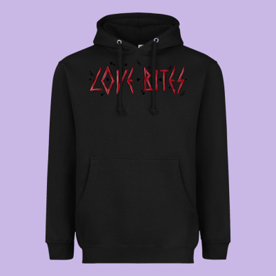 Love Bites Heavyweight Hoodie Designed By Maliassmallbusiness