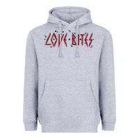 Heather Grey love bites Heavyweight Hoodie - MaliasSmallBusiness