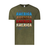 Vintage Olive Western America Vintage Tee - Neo Western