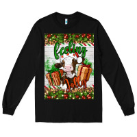 Black Christmas feeling jolly cow Long Sleeve Tee - Artiststas