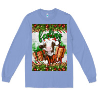 Colony Blue Christmas feeling jolly cow Long Sleeve Tee - Artiststas