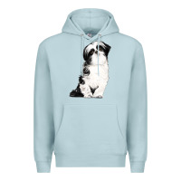 Blue Mist shih tzu dog Premium Hoodie - LillyAllenDesigns