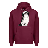Burgundy shih tzu dog Premium Hoodie - LillyAllenDesigns