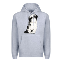 Heather Grey shih tzu dog Premium Hoodie - LillyAllenDesigns