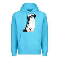 Ocean Blue shih tzu dog Premium Hoodie - LillyAllenDesigns