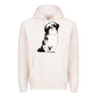 Pale Pink shih tzu dog Premium Hoodie - LillyAllenDesigns