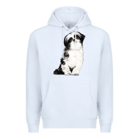 White shih tzu dog Premium Hoodie - LillyAllenDesigns