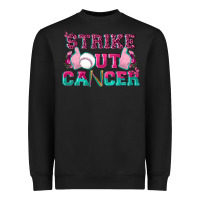 Black Strike Out Cancer Baseball Heavyweight Sweatshirt - texasbilliewilder