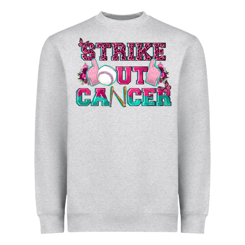Strike Out Cancer Baseball Heavyweight Sweatshirt by texasbilliewilder | Teevron