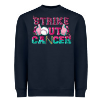 Navy Strike Out Cancer Baseball Heavyweight Sweatshirt - texasbilliewilder