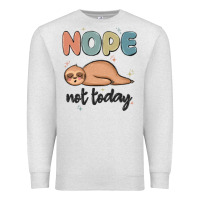 Oatmeal Heather nope not today Premium Sweatshirt - MaliasSmallBusiness