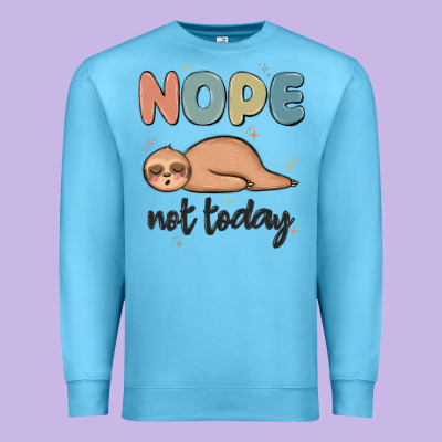 Nope Not Today Premium Sweatshirt Designed By Maliassmallbusiness